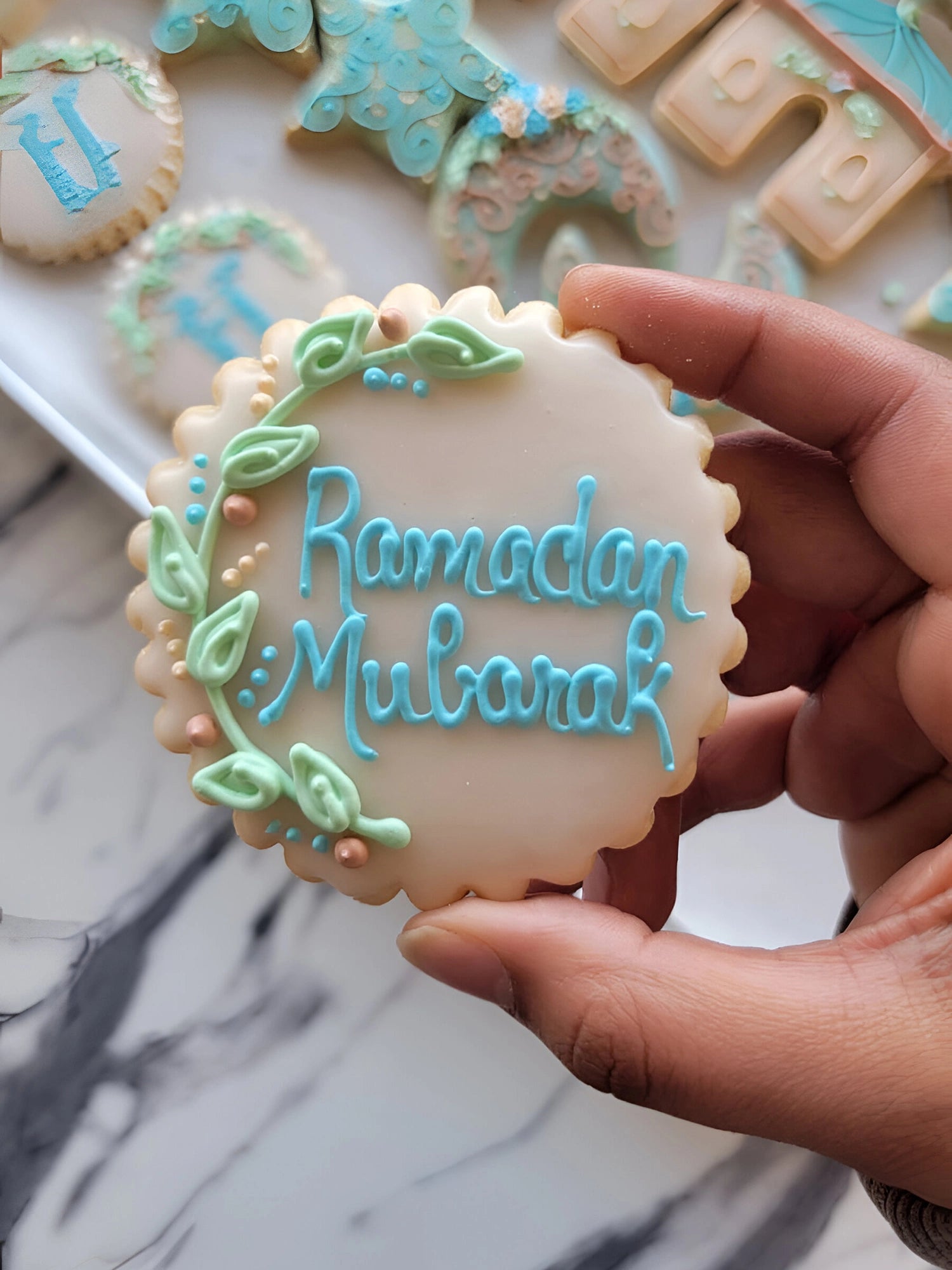 Individual Decorated Sugar Cookies – Moon, Star, Mosque & Plaque Shapes